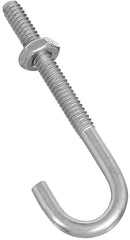 National Hardware N232-876 J-Bolt, 3/16 in Thread, 1-1/2 in L Thread, 2-1/2 in L, 40 lb Working Load, Steel, Zinc-Plated
