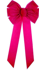6072 RED VELVET GLTTER BOW 7LP