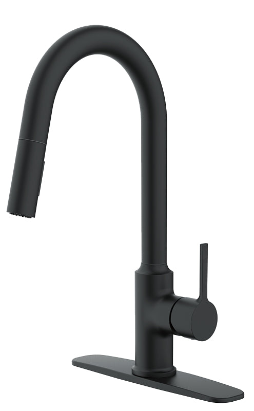 Boston Harbor FP4AF272BL Contemporary Pull-Down Kitchen Faucet, 1.8 gpm, 1-Handle, 1, 3-Faucet Hole, Chrome, Deck