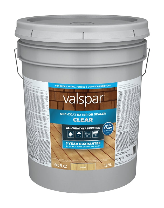 Valspar VL1028070-20 Exterior Sealer, Clear, Liquid, 5 gal
