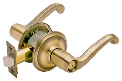 Schlage F Series F40 FLA 609 Privacy Lever, Mechanical Lock, Antique Brass, Metal, Residential, 2 Grade, ADA Compliant
