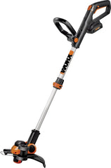 Worx WG163 String Trimmer and Edger, 20 V, 37.8 in L Shaft, Black/Orange/Silver
