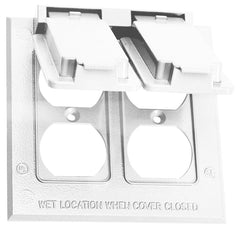 4261W-1 COVER 2GA RECEPTACLE W