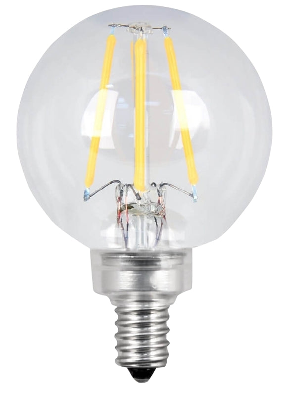 Feit Electric BPG1640/927CA/FIL/2 LED Lamp, Globe, 350 Lumens, 3.8 W, G16-1/2 Lamp, 40 W Equivalent, E12 Lamp Base