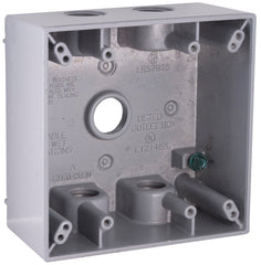 5337-5 ALUM GRY 5 OUTLET BOX2G