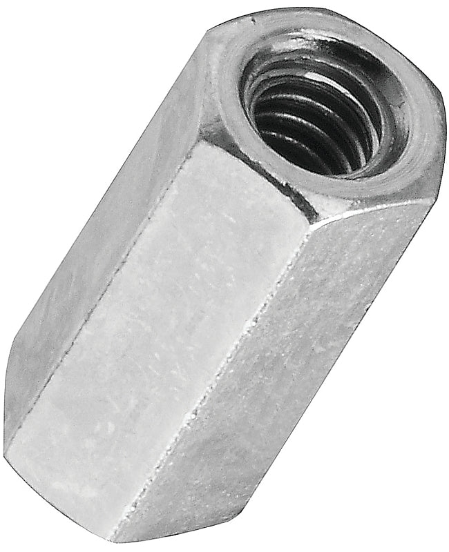 National Hardware 4003 Series N182-659 Coupling Nut, UNC Thread, 10-24 Thread, Steel, Zinc