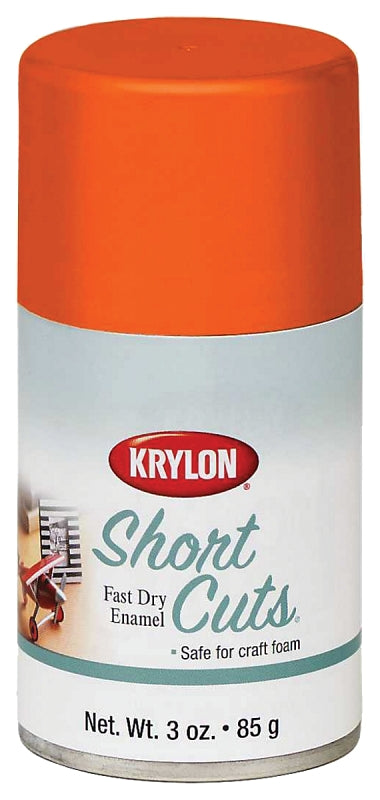 Krylon KSCS050 Craft Spray Paint, High-Gloss, Glow Orange, 3 oz, Can