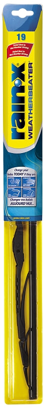 Rain-X Weatherbeater 79819 Wiper Blade, Spine Blade, 19 in L Blade, Rubber/Steel