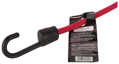 ProSource FH64082 Bungee Stretch Cord, 8 mm Dia, 24 in L, Red, Hook End