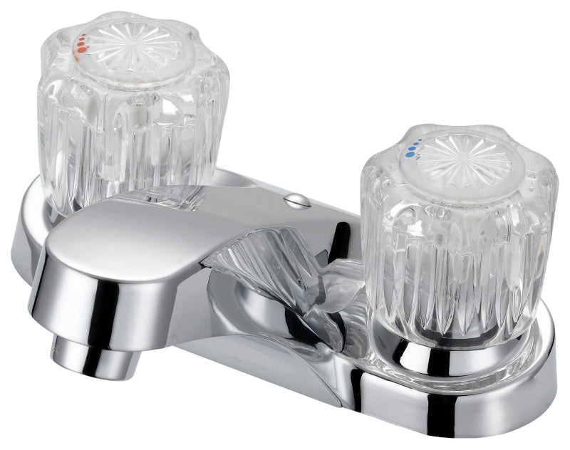 Boston Harbor F5120067CP Lavatory Faucet, 1.2 gpm, 2-Handle, 3-Faucet Hole, Metal/Plastic, Chrome, 4 in Faucet Centers