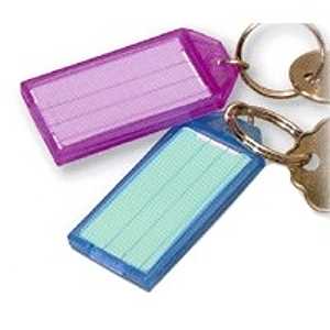Hy-Ko KB142 Key Identification Tag, 1-1/8 in W x 2-1/4 in H Dimensions, Plastic, 40/PK