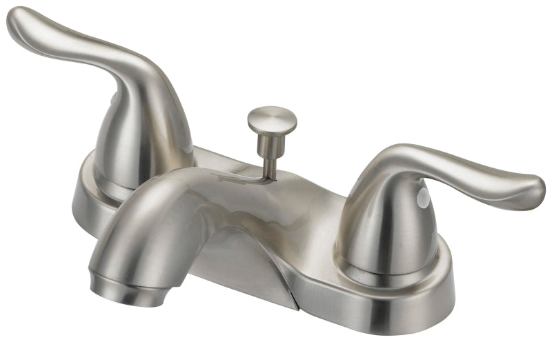 Boston Harbor F5121033NP Lavatory Faucet, 1.2 gpm, 2-Handle, 3-Faucet Hole, Metal, Brushed Nickel, 4 in Faucet Centers