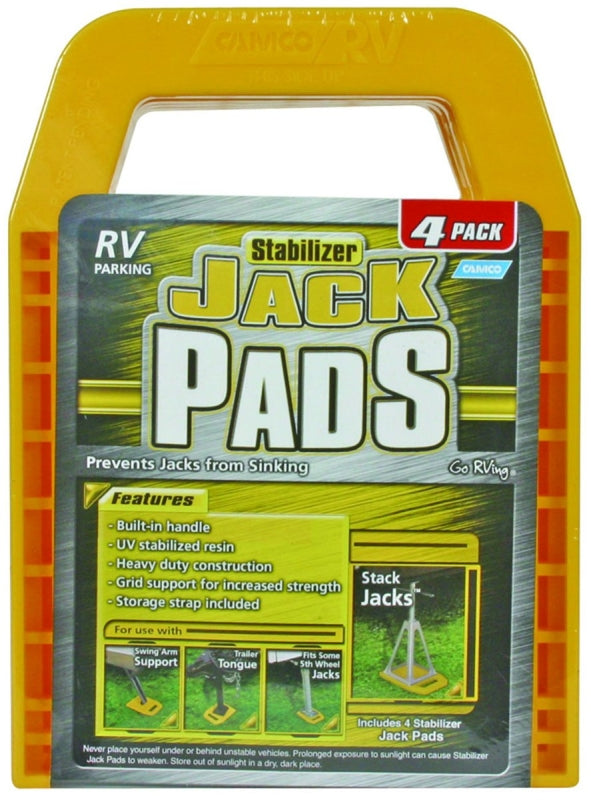 Camco 44595 Stabilizer Jack Pad, Resin, Yellow