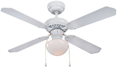 CEIL FAN W/DNRD 1LT WHT 42IN