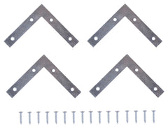 BRACE CNR FLT STL 5INX7/8IN ZN