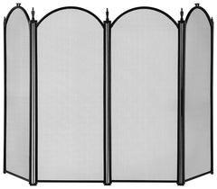 4PANEL BLACK FIRE SCREEN