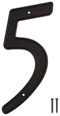 HOUSE NUMBER 5 BLACK 4IN