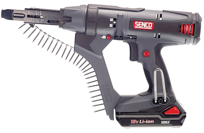 Senco 10B0001N/7X0001N Cordless Auto-Feed Screwdriver, Battery Included, 18 V, 3 Ah, 2 in Chuck