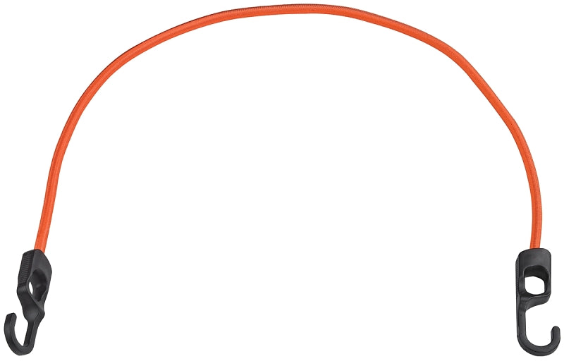 ProSource FH4034 Stretch Cord, 9 mm Dia, 48 in L, Polypropylene, Orange, Hook End