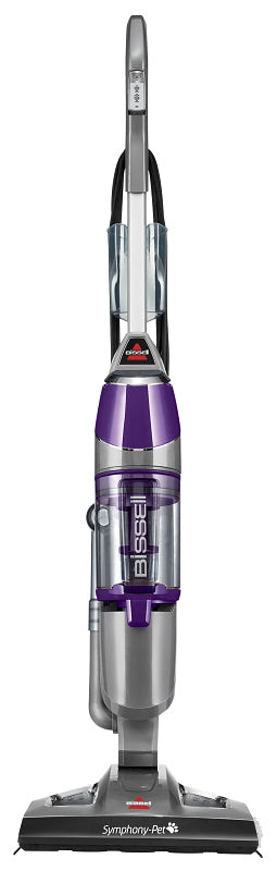 Bissell 1543 Vacuum and Steam Mop, 1100 W Steam, 400 W Vacuum, 12.8 oz Tank, Grapevine Purple/Silver