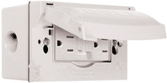 5874-6S BOX/FLP COV 1G WP WHT