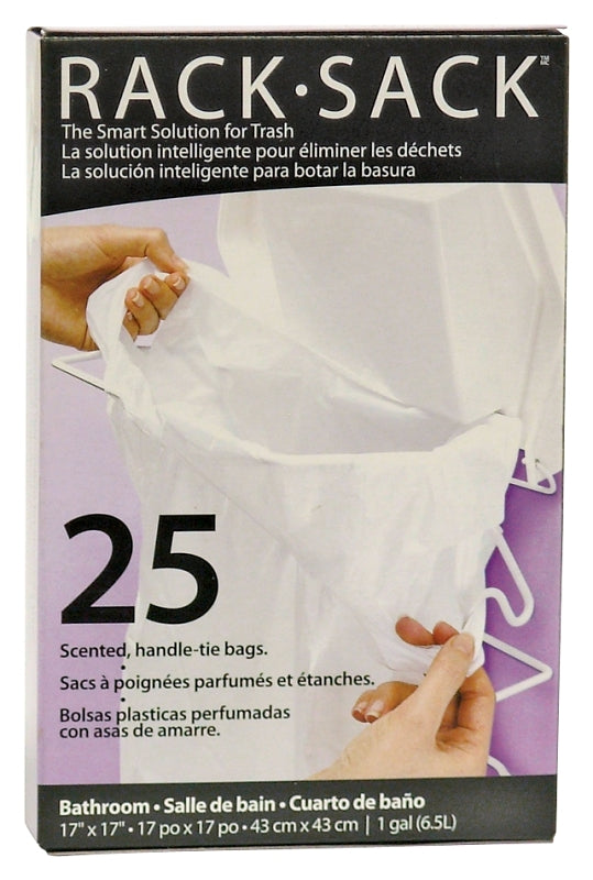 50121 BAG GRBG RCK 17X17IN WHT