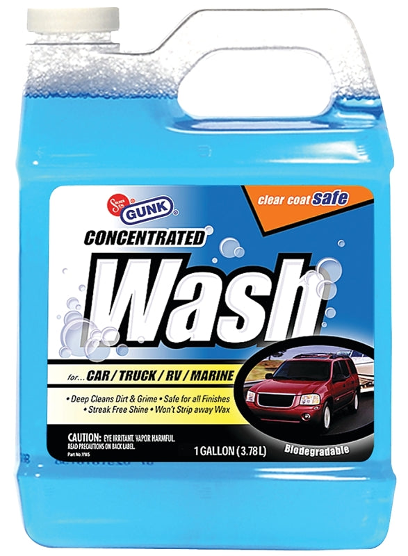 Gunk VW5 Car and Truck Wash, 1 gal, Bottle, Liquid, Pleasant