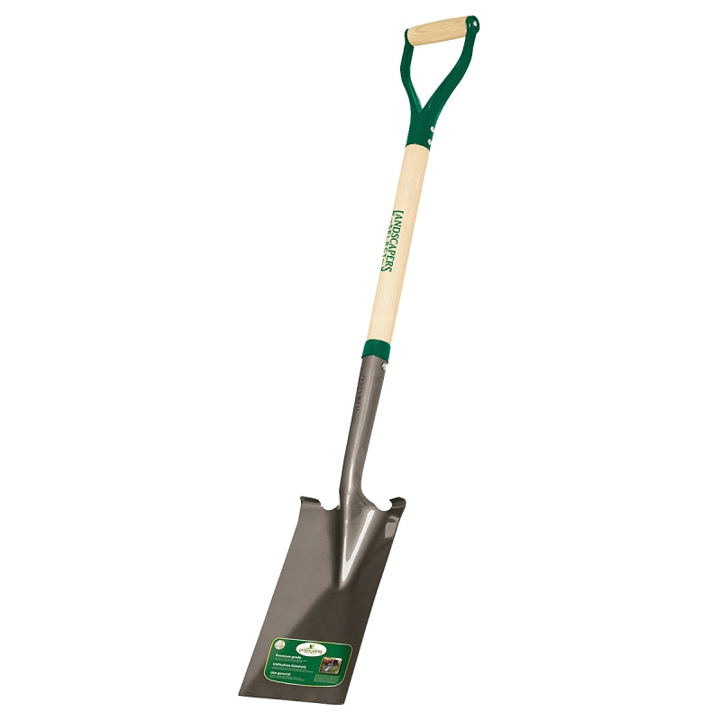 Landscapers Select 34595 Garden Spade, 7 in W Blade, Steel Blade, Wood Handle, D-Shaped Handle, 30 in L Handle