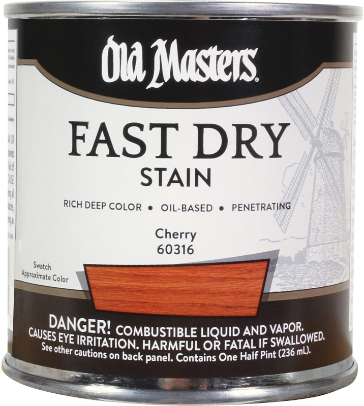 Old Masters 60316 Fast Dry Stain, Cherry, Liquid, 1/2 pt