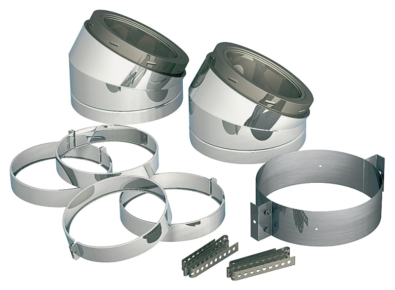 Selkirk 208211 Type HT Insulated Elbow Kit, Includes: (2) 30 deg Elbows, (2) Locking Bands