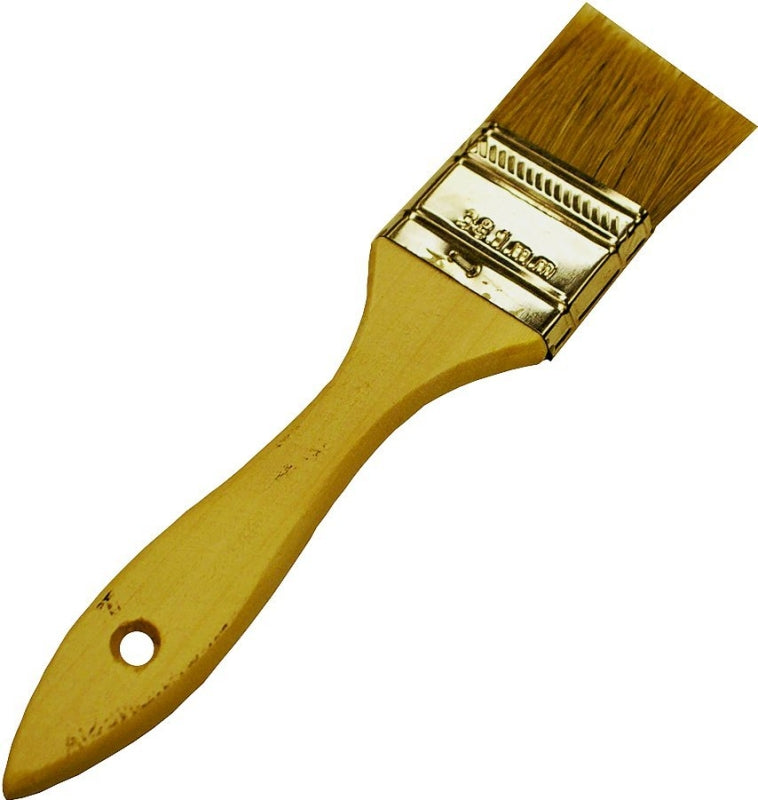 Wooster F5117-1 Paint Brush, 1 in W, 1-11/16 in L Bristle, Soft Natural China Bristle, Plain-Grip Handle