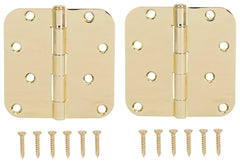 HINGE DR 5/8RD 4X4IN BRT BRS