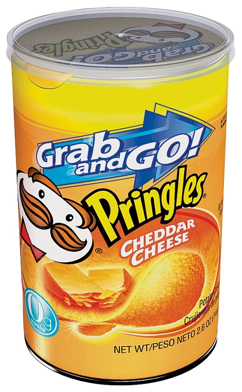 Pringles 84561 Potato Chips, Cheddar, Cheese, 2.5 oz Can