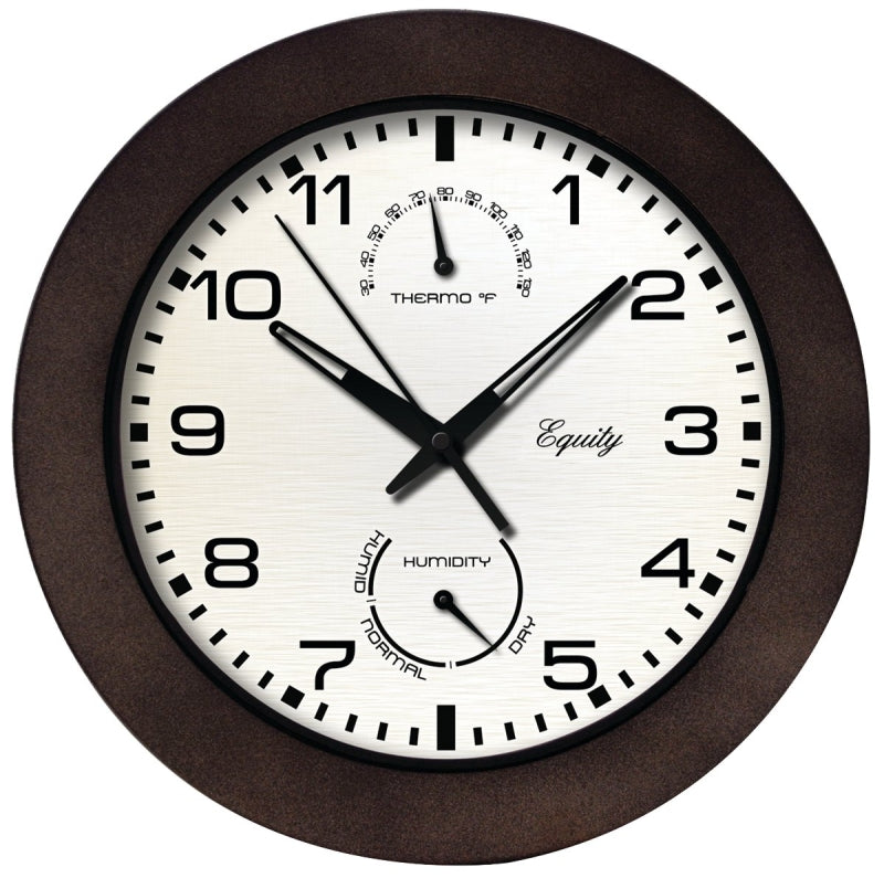 29005 CLOCK WALL W/THERMOMETER