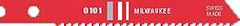 Milwaukee 48-42-0140 Jig Saw Blade, 9/32 in W, 2-3/4 in L, 24 TPI, HSS Cutting Edge