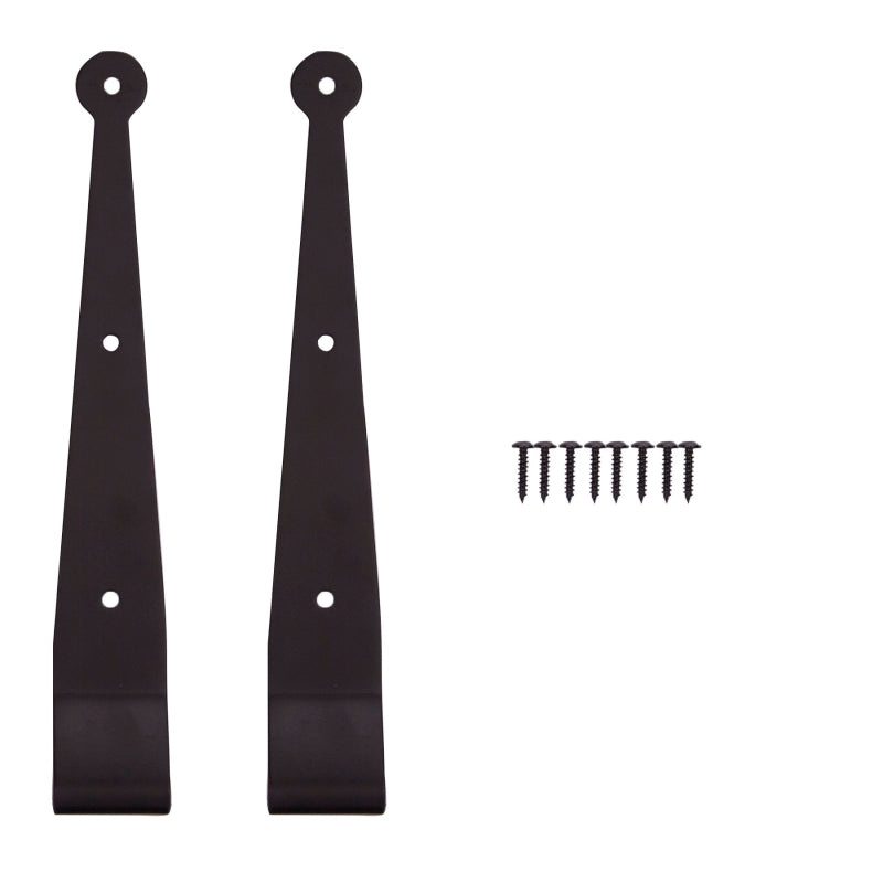 HINGE STRAP BLK SS 10IN 1/2OS