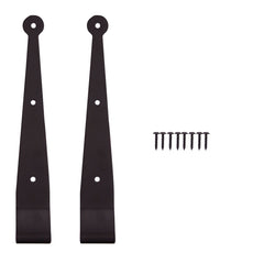 HINGE STRAP BLK SS 10IN 1/2OS