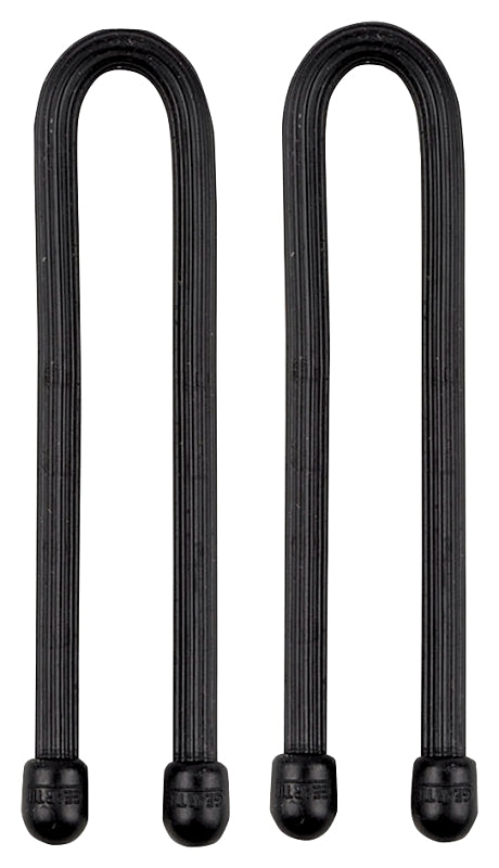 Gear Tie GT6-2PK-01 Twist Tie, Rubber, Black, 6 in L