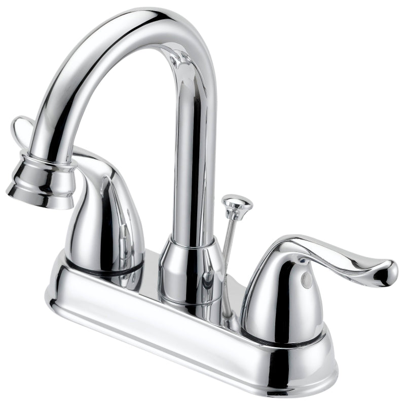 Boston Harbor TQ-5111080CP Lavatory Faucet, 1.2 gpm, 2-Handle, 3-Faucet Hole, Metal/Plastic, Chrome, Lever Handle