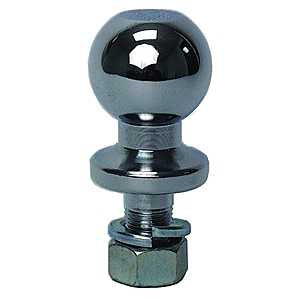 Dynaline 11153 Trailer Ball, 2 in Dia Ball, 1 in Dia Shank, 5000 lb Gross Towing, Steel, 2-5/8 in Shank Lenght