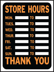 3030 STOREHOURS HYGLO SIGN