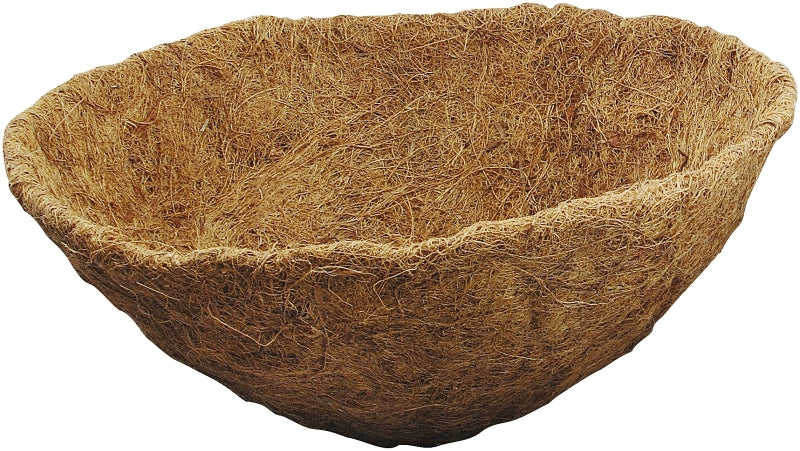 Landscapers Select T51451B-3L Planter Liner, 15 in Dia, 7 in H, Round, Coconut Fiber, Brown