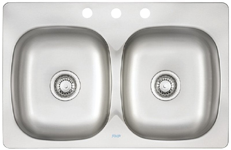 PDL2031-3 SINK KTN DBL SS 20GA