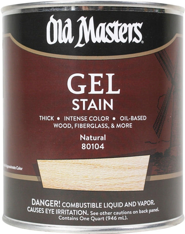 Old Masters 80104 Gel Stain, Natural, Liquid, 1 qt, Can